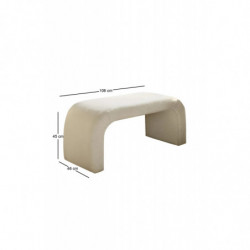 Puff Nu Bench Blanco Practica Hogar