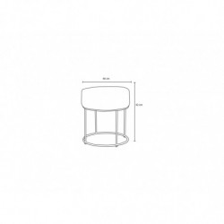 Puff Moon Steel Gabbana Antracita Cobre Practica Hogar