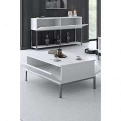 Mesa de centro Lord Blanco Plata Practica Hogar