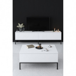 Mueble TV Lord Negro Blanco Practica Hogar