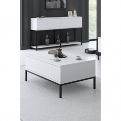 Mesa de centro Lord Negro Blanco Practica Hogar
