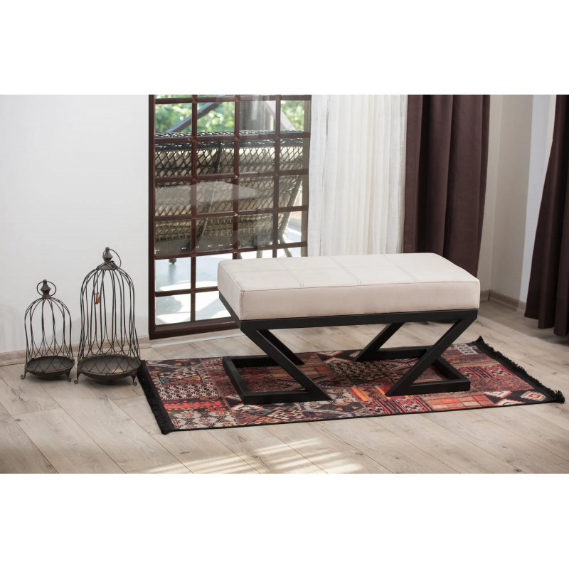 Puff Abay Beige Practica Hogar Puff Abay Beige Practica Hogar