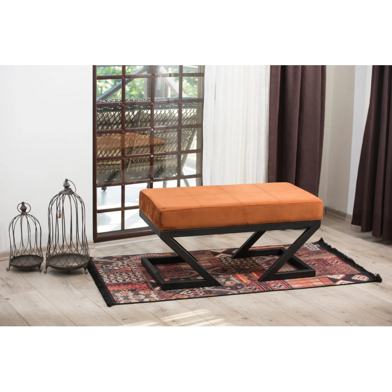 Puff Abay Naranja Practica Hogar Puff Abay Naranja Practica Hogar