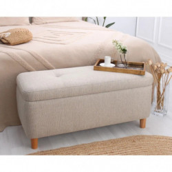 Puff Rocio Beige Practica Hogar