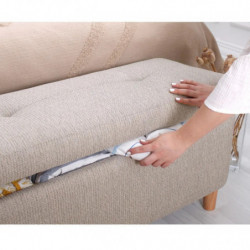 Puff Rocio Beige Practica Hogar