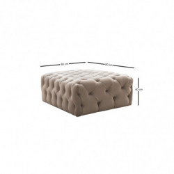 Puff Chester Crema Practica Hogar