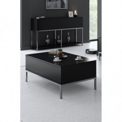 Mesa de centro Lord Negro Plata Practica Hogar