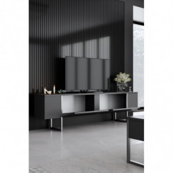 Mueble TV Luxe Antracita Plata Practica Hogar