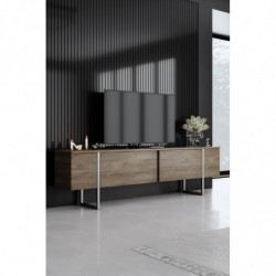 Mueble TV Luxe Nogal Plata Practica Hogar
