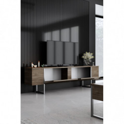 Mueble TV Luxe Nogal Plata Practica Hogar