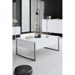 Mesa de centro Luxe Blanco Plata Practica Hogar