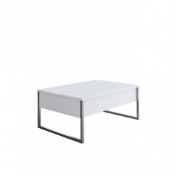 Mesa de centro Luxe Blanco Plata Practica Hogar