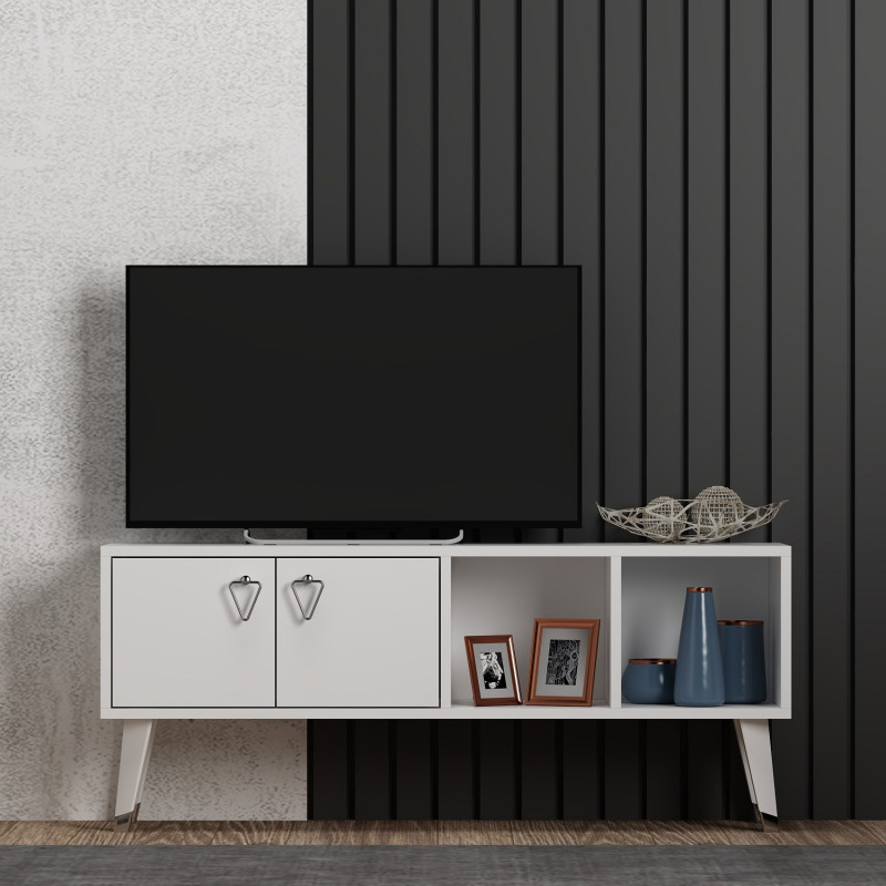Mueble TV Crava Blanco Practica Hogar Mueble TV Crava Blanco Practica Hogar