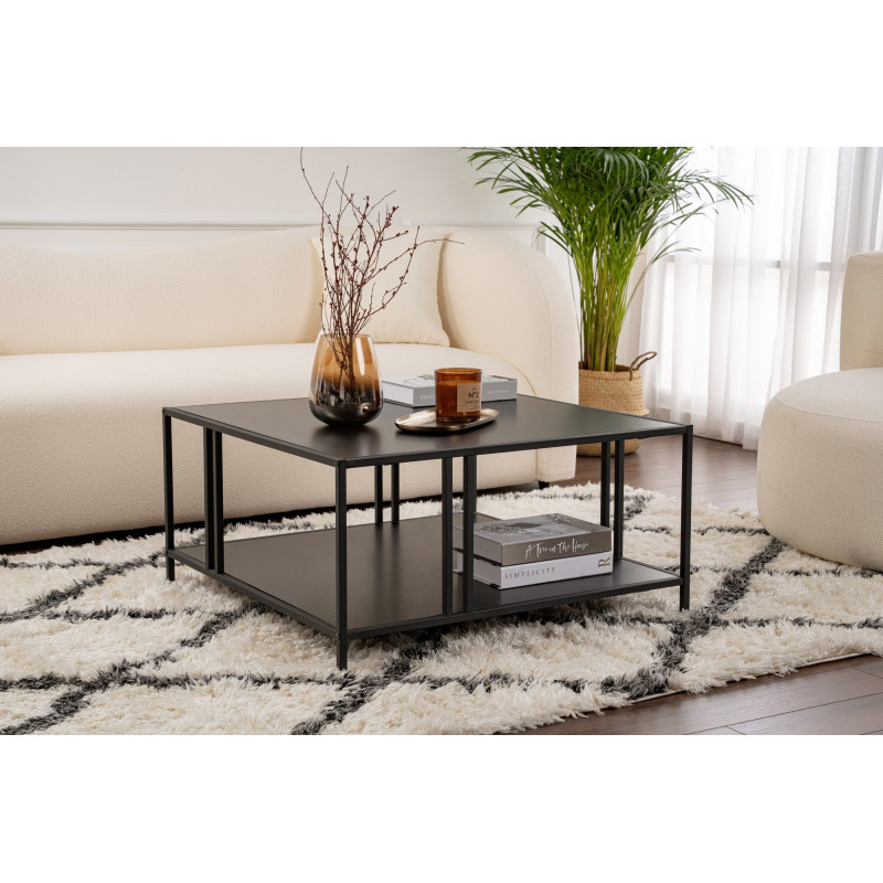 Mesa de centro Uranüs Chipboard Negro Practica Hogar Mesa de centro Uranüs Chipboard Negro Practica Hogar