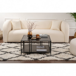 Mesa de centro Uranüs Chipboard Negro Practica Hogar