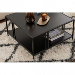 Mesa de centro Uranüs Chipboard Negro Practica Hogar