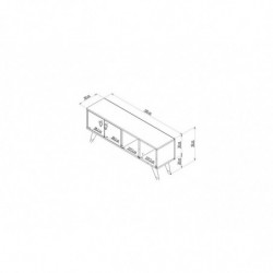 Mueble TV Crava Blanco Practica Hogar