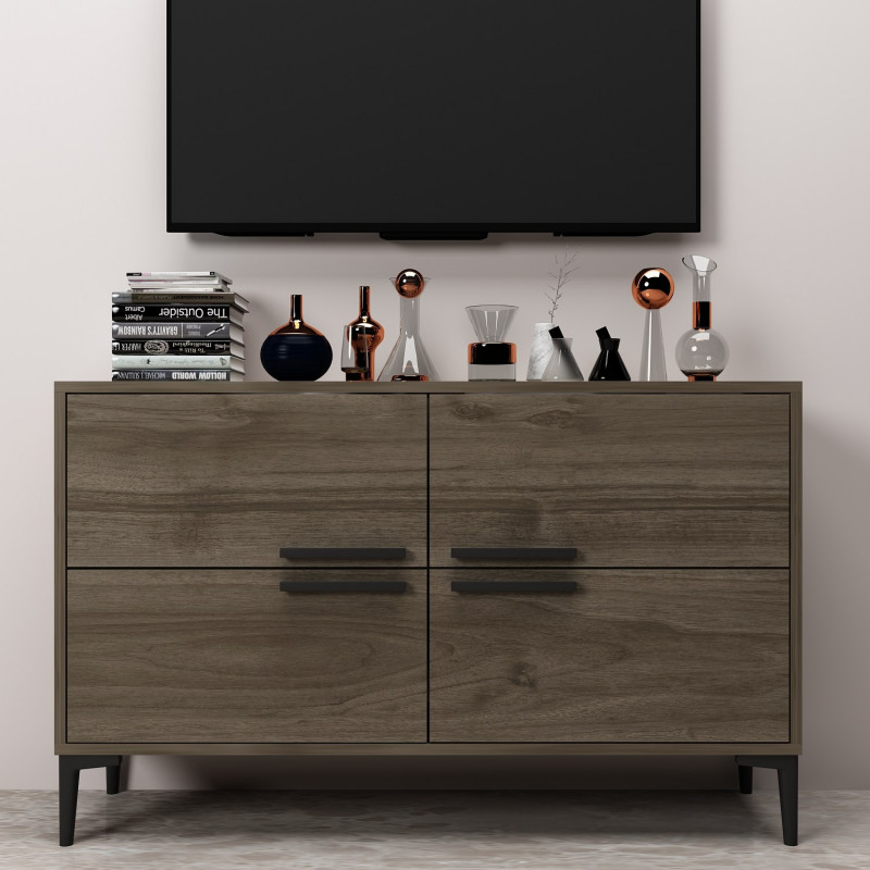 Mueble TV Ctn Nogal Practica Hogar Mueble TV Ctn Nogal Practica Hogar
