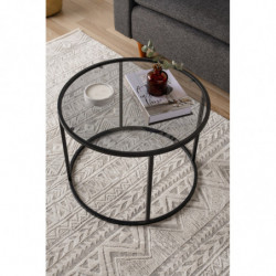 Mesa de centro Startis 60 Negro Practica Hogar
