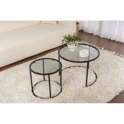 Juego de mesa de centro Tokyo 60 Negro Practica Hogar