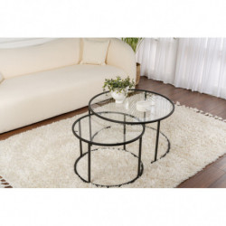 Juego de mesa de centro Belarus Negro Practica Hogar