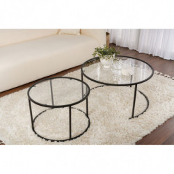 Juego de mesa de centro Belarus Negro Practica Hogar