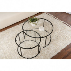 Juego de mesa de centro Belarus Negro Practica Hogar