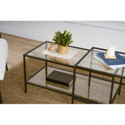 Juego de mesa de centro Sevay Negro Practica Hogar