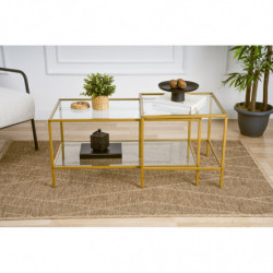 Juego de mesa de centro Sevay Oro Practica Hogar