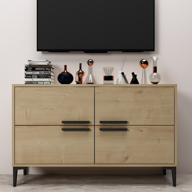 Mueble TV Ctn Roble Zafiro Practica Hogar Mueble TV Ctn Roble Zafiro Practica Hogar