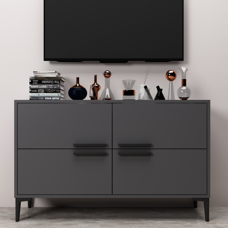 Mueble TV Ctn Antracita Practica Hogar Mueble TV Ctn Antracita Practica Hogar