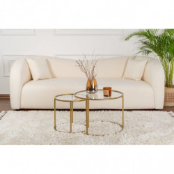 Mesa de centro Belarus cristal 60 Oro Practica Hogar