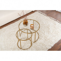 Mesa de centro Belarus cristal 60 Oro Practica Hogar