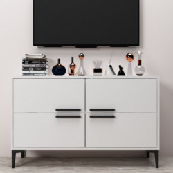 Mueble TV Ctn Blanco Practica Hogar