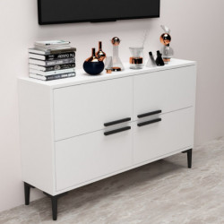 Mueble TV Ctn Blanco Practica Hogar
