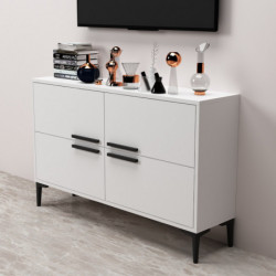 Mueble TV Ctn Blanco Practica Hogar