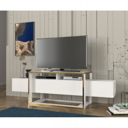 Mueble TV Bianco Blanco Oro Practica Hogar