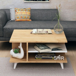 Mesa de centro Skull Roble Blanco Practica Hogar