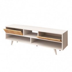 Mueble TV Angola Roble Blanco Practica Hogar