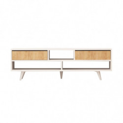 Mueble TV Angola Roble Blanco Practica Hogar