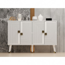 Aparador Ahart Blanco Oro Practica Hogar