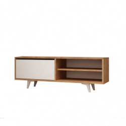 Mueble TV Maku Roble Blanco Practica Hogar
