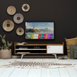 Mueble TV Ticaba Roble Blanco Practica Hogar