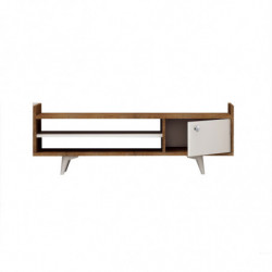 Mueble TV Ticaba Roble Blanco Practica Hogar