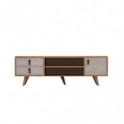 Mueble TV Seva Roble Blanco Practica Hogar