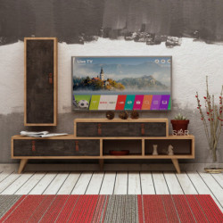 Mueble TV Joseph Roble Gris oscuro Practica Hogar