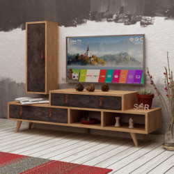 Mueble TV Joseph Roble Gris oscuro Practica Hogar