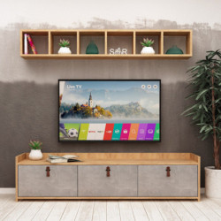 Mueble TV Sleppa Roble Blanco Practica Hogar