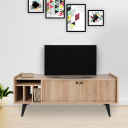 Mueble TV Astana Roble Negro Practica Hogar