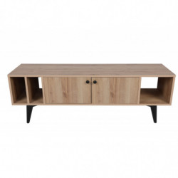 Mueble TV Sidney Roble Negro Practica Hogar